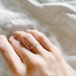 2 sterling silver handmade stacking rings